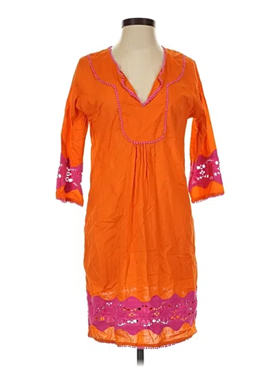Pre-owned Gretchen Scott Designs Casual Dress In Orange