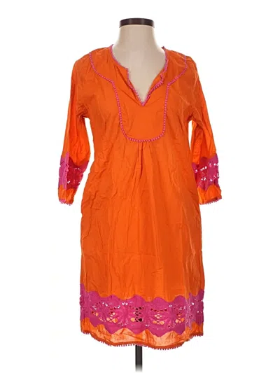 Pre-owned Gretchen Scott Designs Casual Dress In Orange