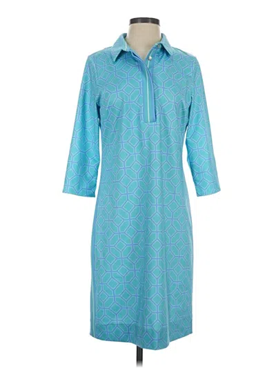 Pre-owned Gretchen Scott Designs Casual Dress In Teal