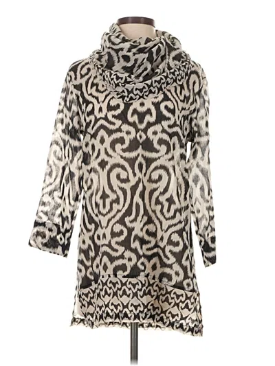 Pre-owned Gretchen Scott Designs Long Sleeve Blouse In Gray