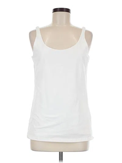 Pre-owned Gretchen Scott Designs Sleeveless Top White Scoop Neck Tops