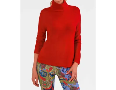 Gretchen Scott Dixie Knit Turtleneck Sweater In Red
