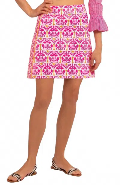 Gretchen Scott East India Skippy Skort In Pink/orange