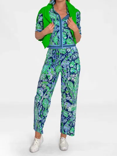 Gretchen Scott Effortless Pants In Vintage Vines Navy In Blue