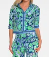 Gretchen Scott Effortless Top In Vintage Vines In Multi