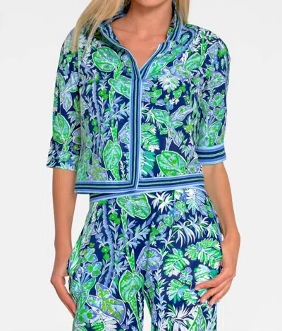Gretchen Scott Effortless Top In Vintage Vines In Multi