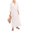Gretchen Scott Embroidered Reef Caftan Dress In White In White
