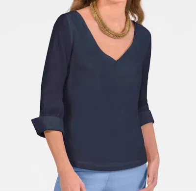 Gretchen Scott Everyone Top In Navy In Blue
