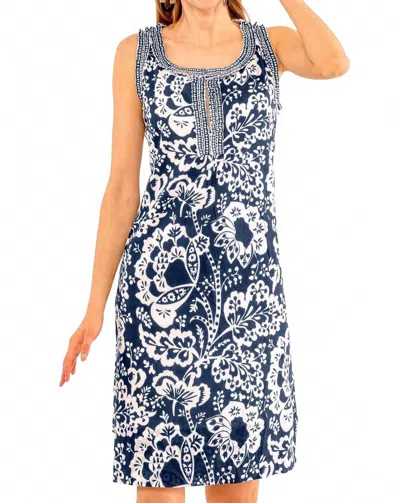 Gretchen Scott Flirt Flora Mini Dress In Navy In Multi