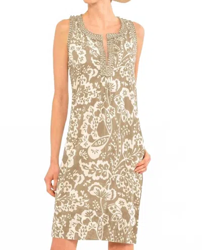 Gretchen Scott Flora Flirt Dress In Khaki In Green