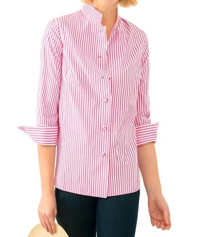Gretchen Scott Forget Me Knot Top In Pink Stripe