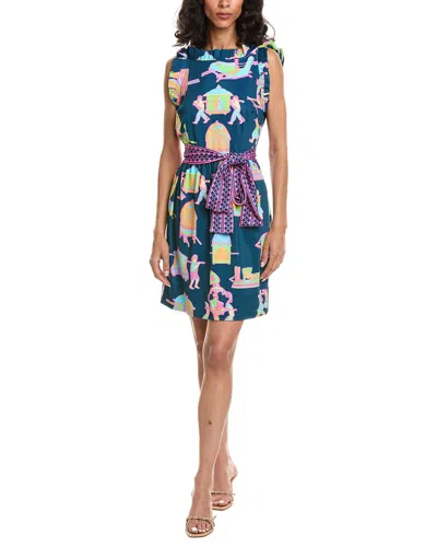 Gretchen Scott Girly Girl Palanquin Party Dress In Navy