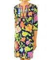 Gretchen Scott Glorious Jersey Split Neck Dress In Multi In Multi