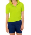 Gretchen Scott Gripe Less Short Sleeve Polo Shirt In Lime Green In Green