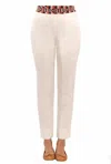 Gretchen Scott Gripeless Denim Pull On Pant In White In White