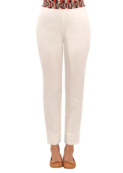Gretchen Scott Gripeless Denim Pull On Pants In White In Neutral