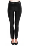 Gretchen Scott Gripeless Pull On Leatherette Pants In Black In Black