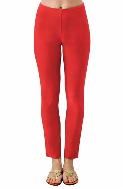 Gretchen Scott Gripeless Pull On Pant In Crimson In Red