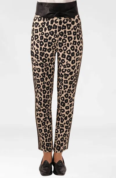 Gretchen Scott Gripeless Pull On Pant In Leopard In Multi