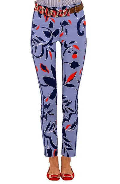 Gretchen Scott Gripeless Pull On Pants - Full Bloom In Periwinkle In Blue