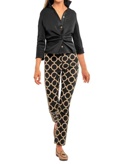 Gretchen Scott Gripeless Pull On Pants In Black In Brown