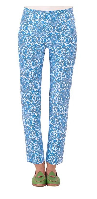 Gretchen Scott Gripeless Pull On Pants In East India Blues