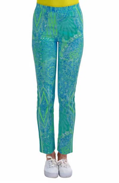 Gretchen Scott Gripeless Pull On Pants In Grand Bazaar In Blue