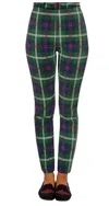 Gretchen Scott Gripeless Pull On Pants In Middleton Green Plaid In Green