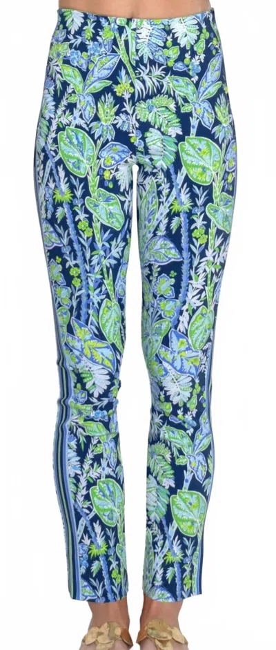 Gretchen Scott Gripeless Pull On Pants In Navy In Multi