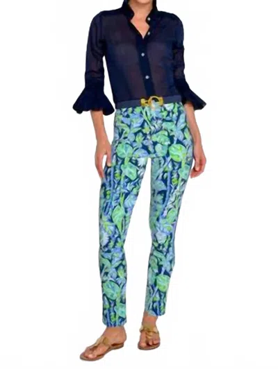 Gretchen Scott Gripeless Pull On Pants In Navy In Blue