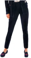 Gretchen Scott Gripeless Pull On Pants In Navy Silky Velvet In Multi