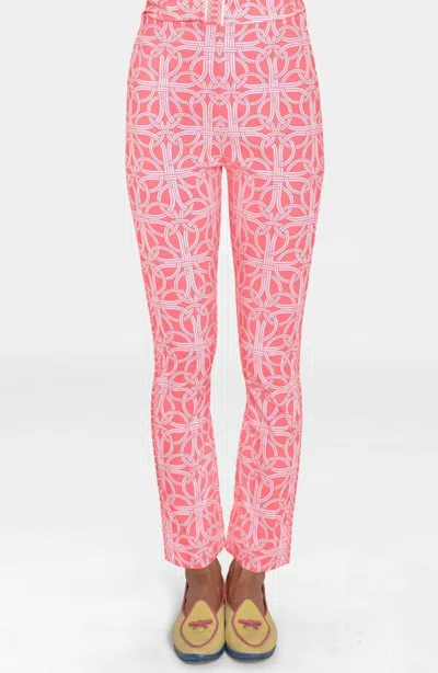 Gretchen Scott Gripeless Pull On Pants In Ring Toss Melon In Multi