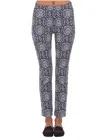 Gretchen Scott Gripeless Pull On Pants In Sultan's Dining Room Navy White In Gray