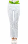 Gretchen Scott Gripeless Pull On Pants In Sultan's Dining Room In White