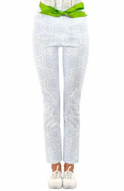 Gretchen Scott Gripeless Pull On Pants In Sultan's Dining Room In White
