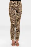 Gretchen Scott Gripeless Pull On Pants In Zebra Khaki In Brown