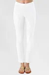 Gretchen Scott Gripeless Pull On Solid Pants In White In White