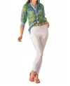 Gretchen Scott Gripeless Slim Straight Pants In White In White