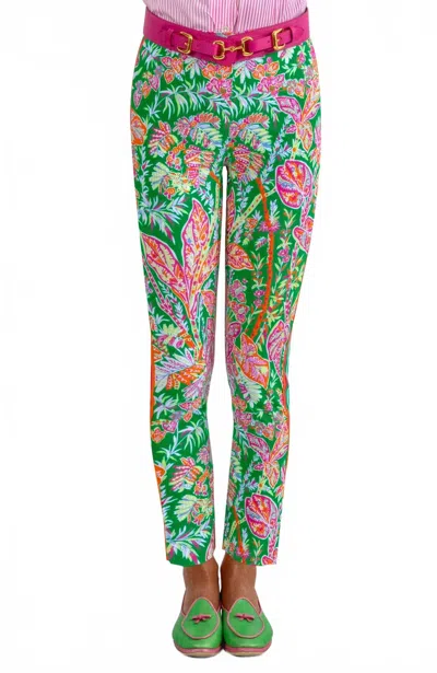 Gretchen Scott Gripeless Vintages Vines Pull On Pants In Multi Brights In Green
