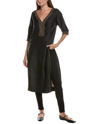 Gretchen Scott Hand Beaded Kurta In Black