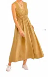 Gretchen Scott Hello Dress In Khaki In Gold