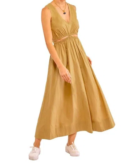 Gretchen Scott Hello Dress In Khaki In Green