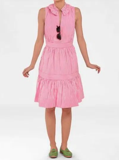 Gretchen Scott Hope Dress In Pink & White Stripes In Multi