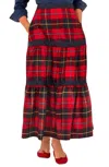 Gretchen Scott Ipanema Skirt - Plaidly Cooper In Red Multi/ Plaid
