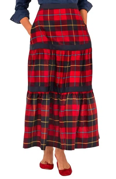 Gretchen Scott Ipanema Skirt - Plaidly Cooper In Red Multi/ Plaid