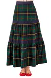 Gretchen Scott Ipanema Skirt In Green Plaid In Multi