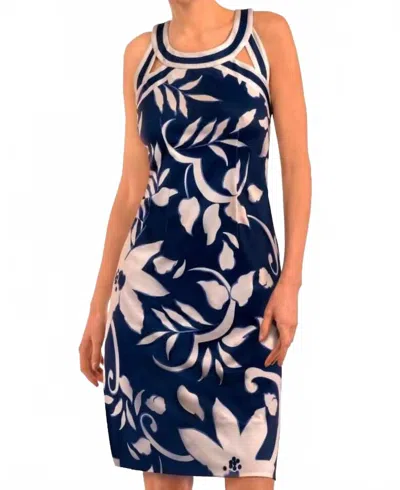 Gretchen Scott Isosceles Dress In Full Bloom In Blue