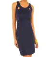 Gretchen Scott Isosceles Dress In Solid Navy In Blue