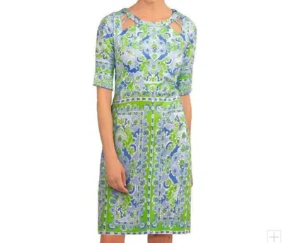 Gretchen Scott Jersey Peek A Boo Dress In Green