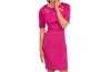 Gretchen Scott Jersey Peek A Boo Dress In Pink/orange In Pink